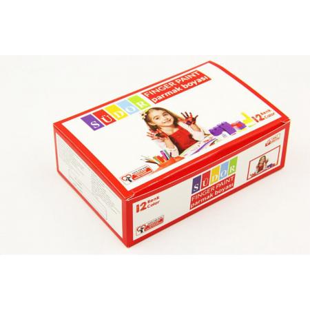 SÜDOR® Fingerfarben für Kinder 12x 30 ml | Ungiftig Bastel-Farbe | parabenfrei, glutenfrei, laktosefrei und vegan, vermalbar mit Pinsel und Fingern